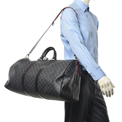 louis vuitton keepall 55 damier graphite